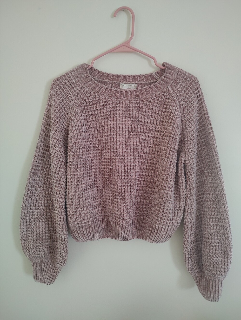 Altar'd State Dusty Rose Knit Textured Sweater Size M
